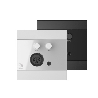 Audac Panou de perete ARES5A - Microfon & intrare linie - 80 x 80 mm - NEGRU - Img 1