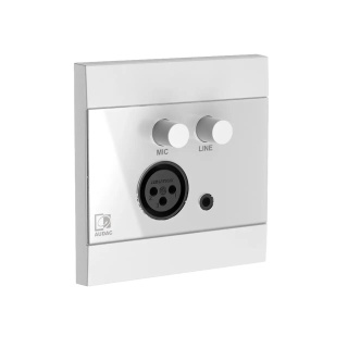 Audac Panou de perete universal - Microfon & intrare linie - 80 x 80 mm - NEGRU - Img 6