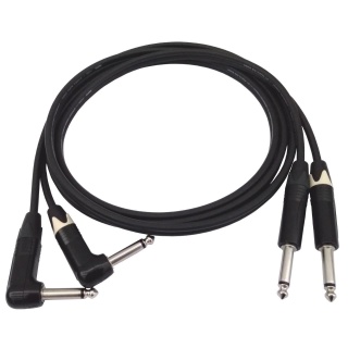 Cablu Stereo Nebalansat pentru Orga Klotz IY205 - Neutrik Jack 6,3mm - Jack 6,3mm 90°