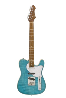 Chitară Electrică Aria Pro II 615-MK2 TQBL (Turquoise Blue) - Nashville Roasted Maple