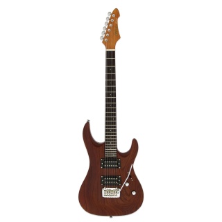 Chitară Electrică Aria Pro II MAC-DLX STBR (Stained Brown)