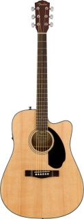 Chitară Electroacustică Fender CD-60SCE Natural – Dreadnought Cutaway, Molid Masiv, Pickup, Mahon