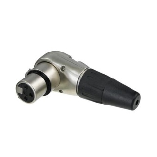 Conector XLR mamă la 90º cu 3 pini Rean RC3FR - Img 1