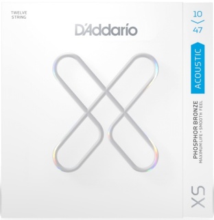 Corzi chitară acustică 12 corzi D’Addario XSAPB1047 XS Phosphor Bronze Extra Light 10-47