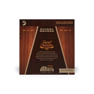 Corzi chitară acustică D’Addario Nickel Bronze NB1047 Extra Light 10-47 - Img 2