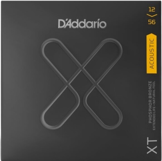 Corzi de chitară acustică - Light Top/Medium Bottom Coated 12-56 - D'Addario XTAPB1256.