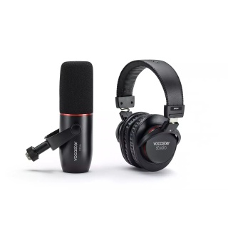Pachet podcast Focusrite Vocaster Broadcast Kit – interfață audio, microfon și căști
