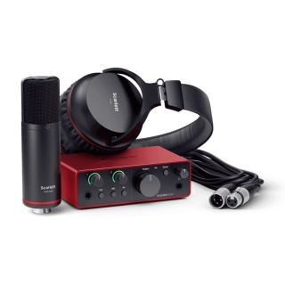 Pachet studio Focusrite Scarlett Solo Studio 4th Gen – interfață audio, microfon și căști