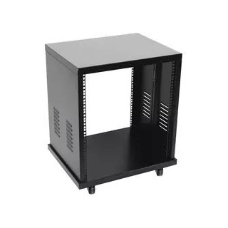 Rack Oțel Roadinger SR-19 12U – 19", Oțel Vopsit Pulbere, 50kg, 4 Roți cu Frână, Adâncime 410mm