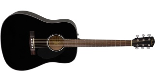 Chitară Acustică Fender CD-60S Dreadnought WN Black – Molid Masiv, Mahon, Tastieră Nuc - Img 4