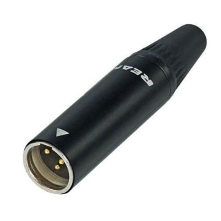 Conector Mini XLR Tata cu 3 Pini Rean RT3MC-B - Img 1