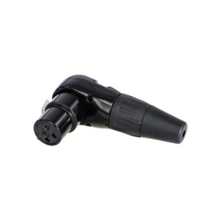Conector XLR mamă la 90º cu 3 pini Rean RC3FR-B