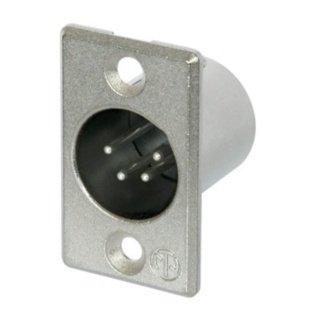 Conector XLR Tata de Panou cu 4 Pini Neutrik NC4MP