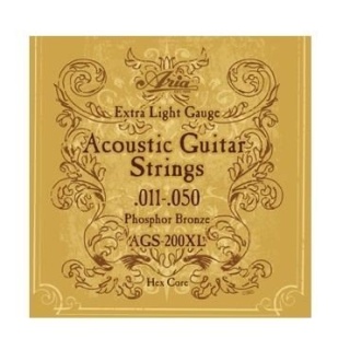Corzi chitară acustică Aria AGS-200XL Extra Light – set corzi bronze 10-47