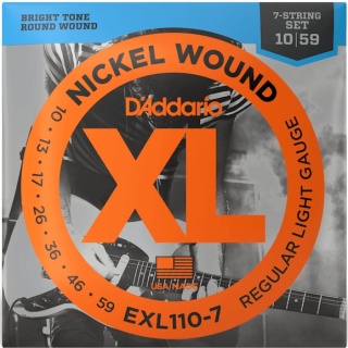 Corzi chitara electrica 7 Corzi - Regular Light - D'Addario EXL110-7