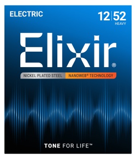 Corzi chitară electrică Elixir Nanoweb 12-52 Jazz Light – Nickel Plated Steel