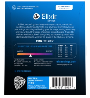 Corzi chitară electrică Elixir Polyweb 09-46 – Super Light / Medium Nickel Plated Steel - Img 2