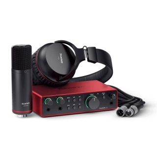 Pachet studio Focusrite Scarlett 2i2 Studio 4th Gen – interfață audio, microfon și căști