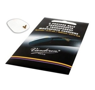Plasturi Protecție Muștiuc Vandoren VMC6+ – Saxofon Alto/Clarinet, 0.35mm, Transparenți, Set 6 buc.
