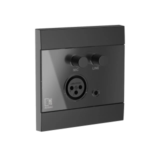 Audac Panou de perete ARES5A - Microfon & intrare linie - 80 x 80 mm - NEGRU - Img 3