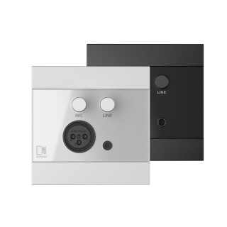 Audac Panou de perete universal - Microfon & intrare linie - 80 x 80 mm - NEGRU - Img 1