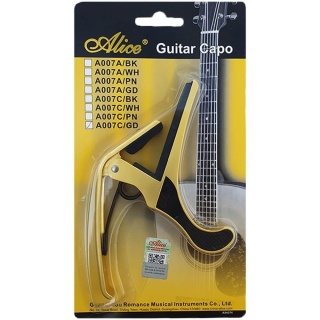 Capodastru Chitară Alice A007C Auriu – Metalic