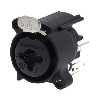 Conector Combo XLR 3 Poli Jack 6.3 mm 3 Poli Stereo De Panou Neutrik NCJ6FA-V
