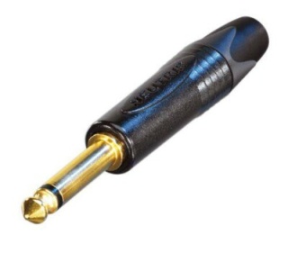 Conector Jack 6.3 mm Neutrik NP2X-B mono aurit negru