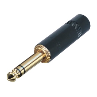 Conector Jack cu 3 Poli Auriti 6.3 mm Rean NYS228BG