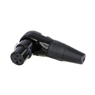 Conector XLR mamă la 90º cu 3 pini Rean RC3FR-BAG