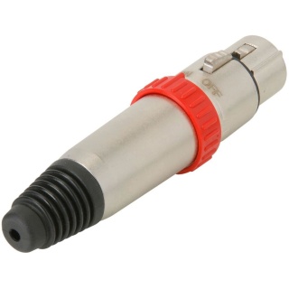 Conector XLR Neutrik NC3FXS mamă 3 pini cu switch ON/OFF - Img 2