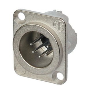Conector XLR Tata de Panou cu 5 Pini cu Protectie RF Neutrik NC5MD-LX