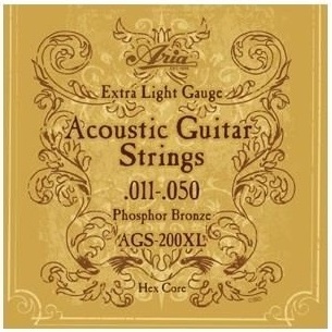 Corzi chitară acustică Aria AGS-200XL Extra Light – set corzi bronze 10-47