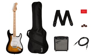 Pachet Chitară Electrică Squier Sonic Stratocaster Pack – 2-Color Sunburst - Img 2