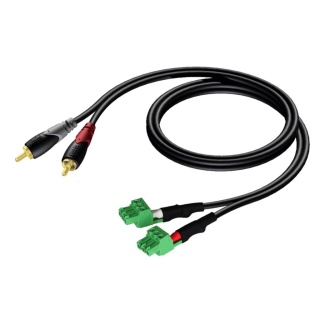Cablu AUDAC CLA832 2 x RCA/CINCH - 2 x TERMINAL BLOCK