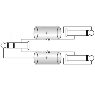 Cablu Audio Klotz 2 x Jack TS 6,3 - 1 x Jack TRS 3,5 - Img 2