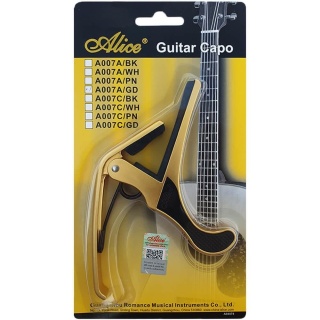 Capodastru chitară Alice A007A Auriu – capo metalic pentru chitară
