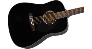 Chitară Acustică Fender CD-60S Dreadnought WN Black – Molid Masiv, Mahon, Tastieră Nuc - Img 8