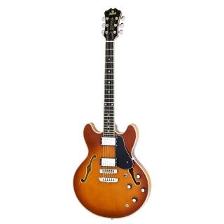 Chitară Electrică Semi-Hollow Aria Pro II TA-TONIC ALB (Almond Burst) - Made in Japan