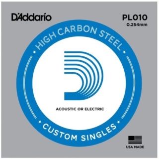 Coardă individuală chitară D’Addario PL010 – Plain Steel .010