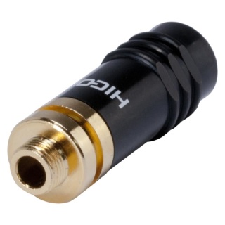 Conector Jack 3.5 mm Mama Stereo cu Filet Hicon HI-J35S-SCREW-F