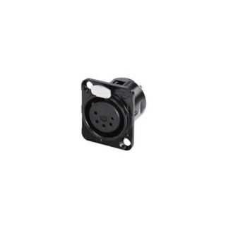 Conector XLR mamă cu 5 pini de panou Rean RC5FDL-B