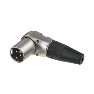 Conector XLR tată la 90º cu 3 pini Rean RC3MR