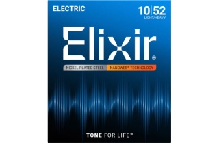 Corzi chitară electrică Elixir Nanoweb 10-52 Light/Heavy – Nickel Plated Steel