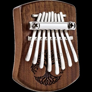 MINI KALIMBAS Kalimba cu 8 note Arborele Vieții, nuc negru KL801TOL