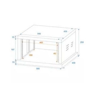 Roadinger Steel Rack SR-19, 4U - Img 2