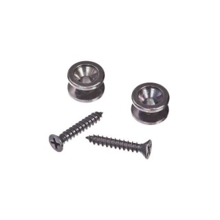 Set butoane pentru curea D’Addario PWEP202 Chrome – strap buttons pentru chitară și bass