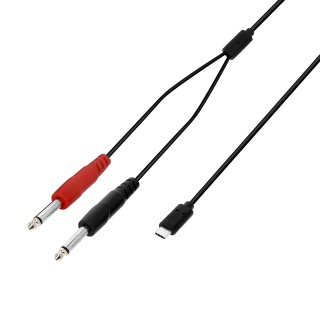 Cablu Y USB-C la Jack TS Adam Hall 3 Star PP USB-C 0300 3m