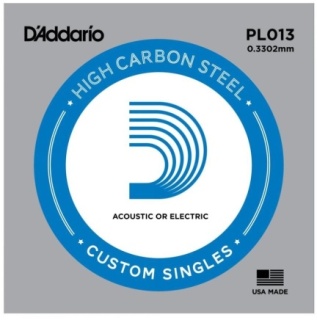 Coardă individuală chitară D’Addario PL013 – Plain Steel .013