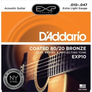 Corzi Chitara Acustica - Coated Extra Light - D'Addario EXP10
